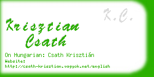 krisztian csath business card